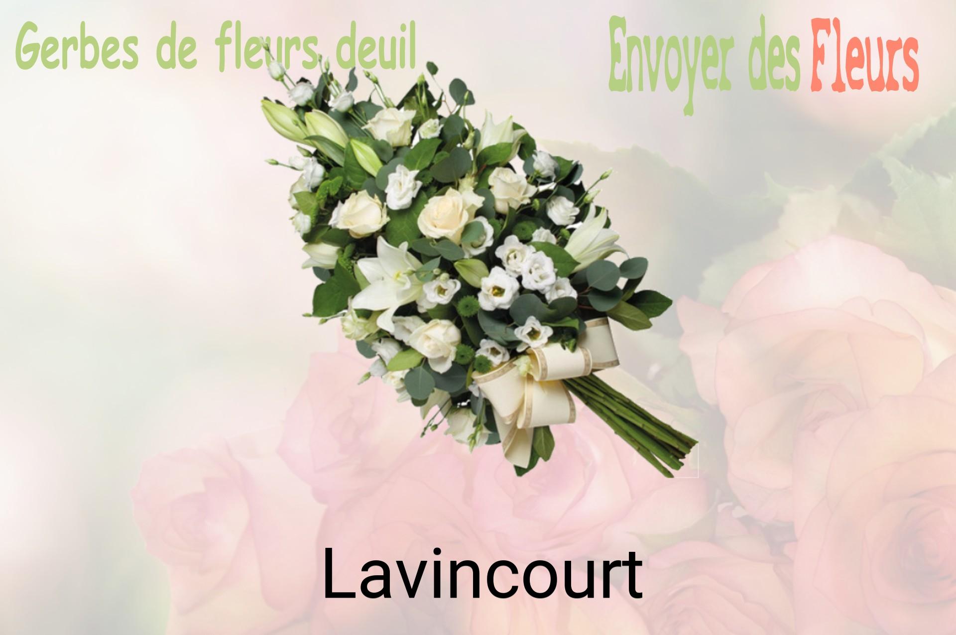 Gerbe de fleurs de deuil livrée à Lavincourt
